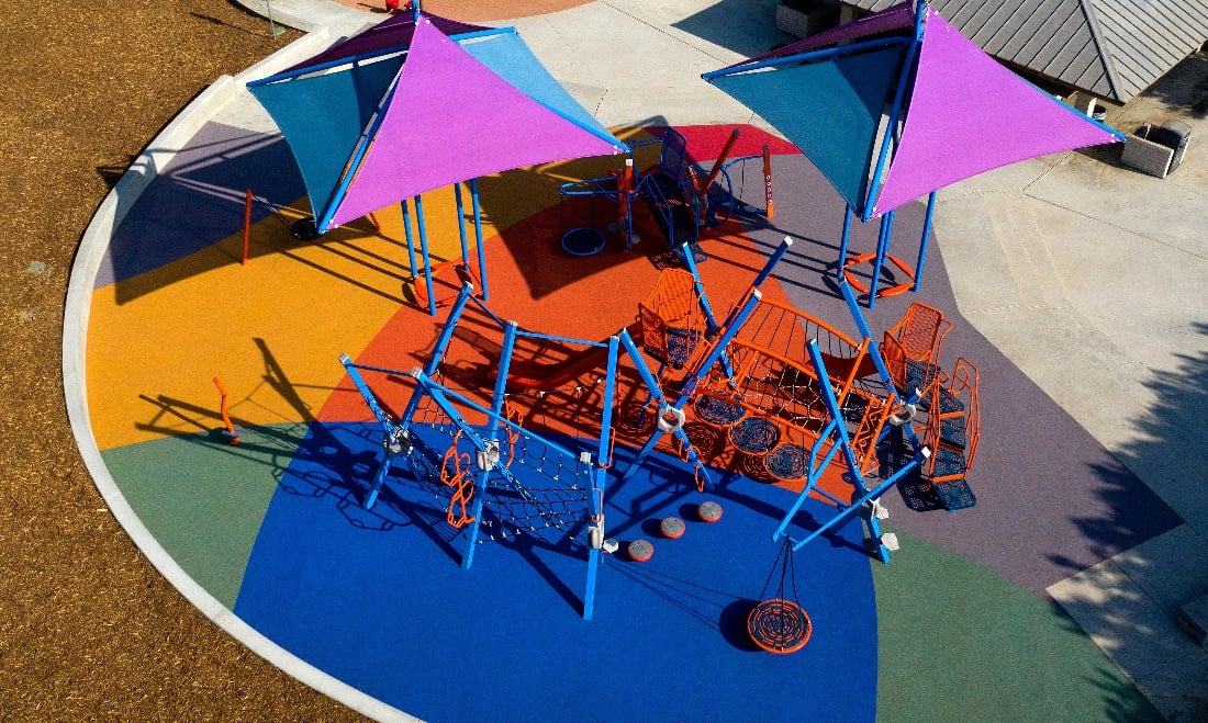 Colorful and bright commercial playground equipment