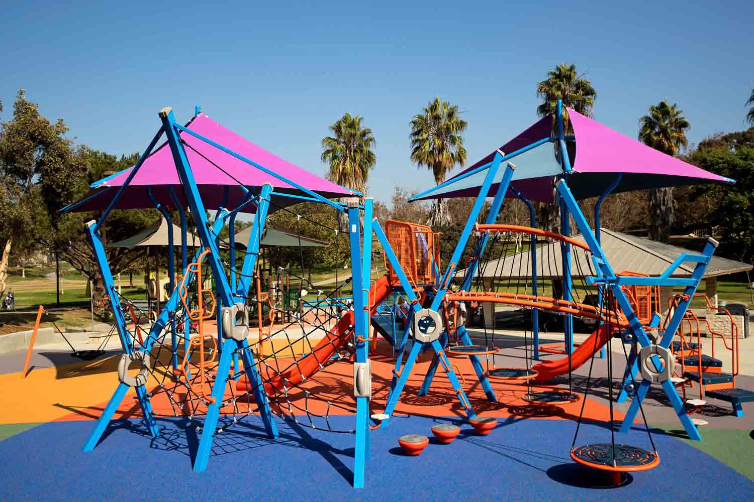 Colorful, bright commercial playground equipment